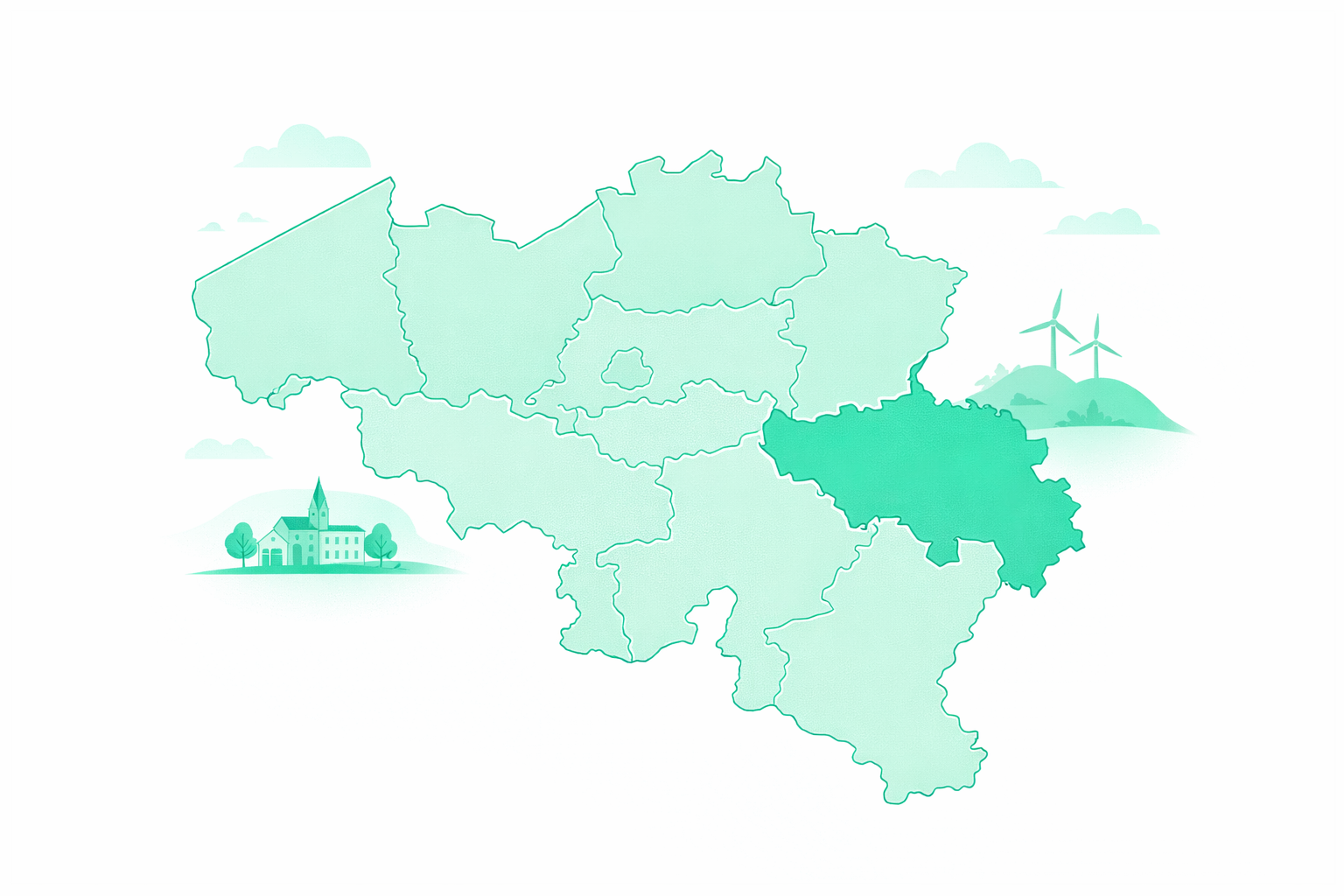 Zone couverte - région de Liège